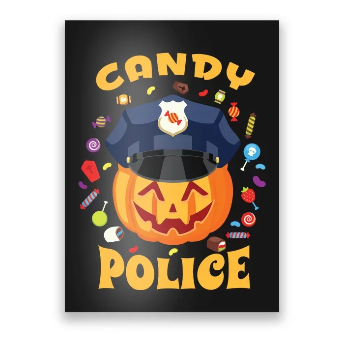 Candy Police Halloween Party Costume Security Funny Poster