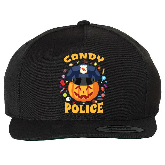 Candy Police Halloween Party Costume Security Funny Wool Snapback Cap