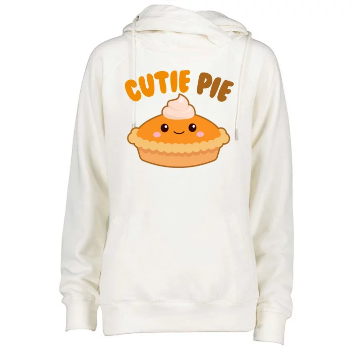 Cutie Pie Holiday Cute Gift Womens Funnel Neck Pullover Hood