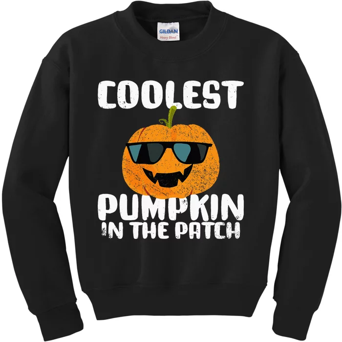 Coolest Pumpkin In The Patch Halloween Girls Kids Kids Sweatshirt