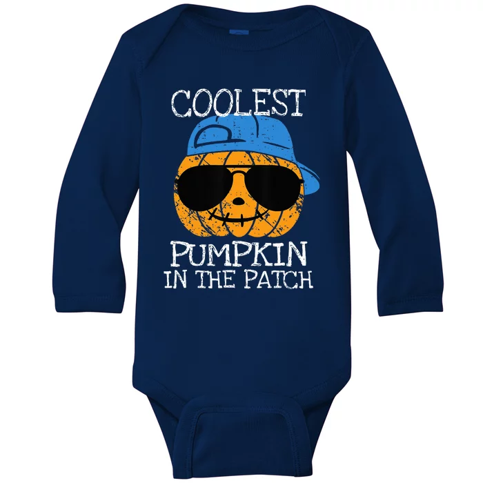 Coolest Pumpkin In The Patch Halloween Baby Long Sleeve Bodysuit