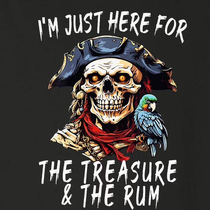 Captain Pirate Im Here For The Rum And For The Treasures Toddler Long Sleeve Shirt