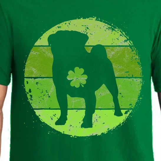 Circular Pug Irish Shamrock Puggle Dog St Patrick's Day Pajama Set