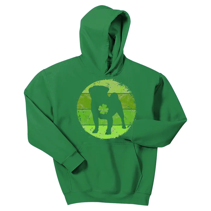 Circular Pug Irish Shamrock Puggle Dog St Patrick's Day Kids Hoodie