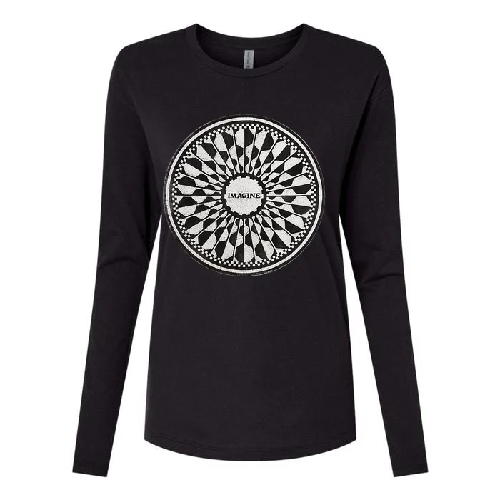 Central Park Imagine Music Theme Womens Cotton Relaxed Long Sleeve T-Shirt