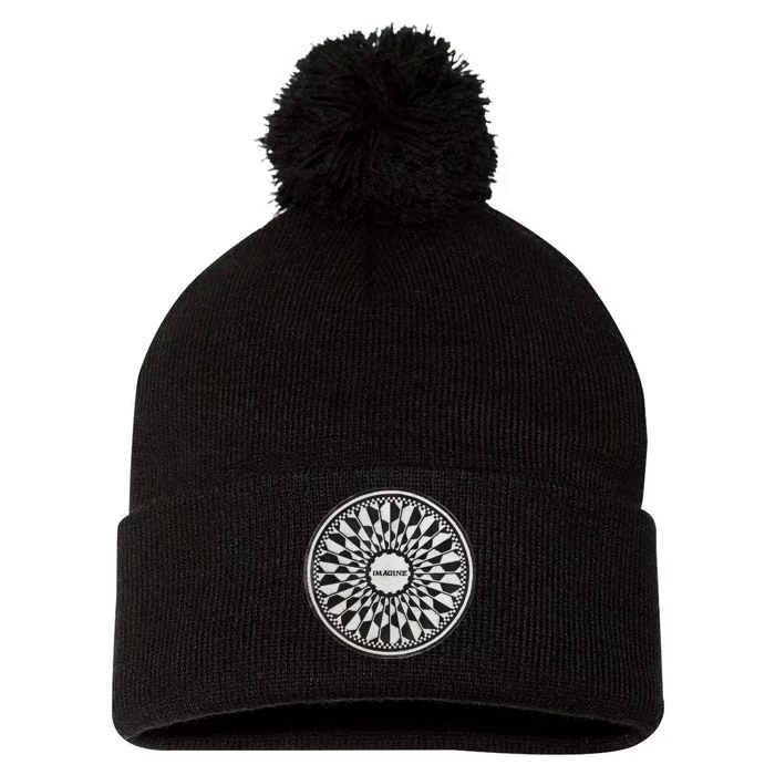 Central Park Imagine Music Theme Pom Pom 12in Knit Beanie