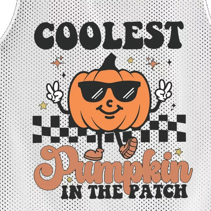 Coolest Pumpkin In The Patch Mesh Reversible Basketball Jersey Tank