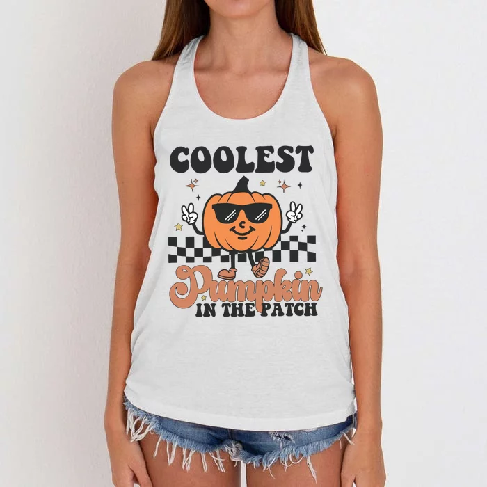 Coolest Pumpkin In The Patch Women's Knotted Racerback Tank