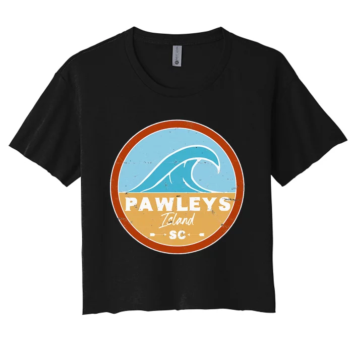 Cute Pawleys Island Beach South Carolina Sc Beach Lover Women's Crop Top Tee