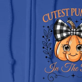 Cutest Pumpkin In The Patch Halloween Full Zip Hoodie