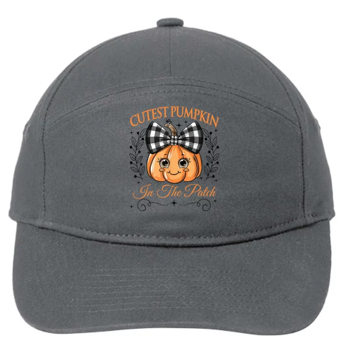 Cutest Pumpkin In The Patch Halloween 7-Panel Snapback Hat