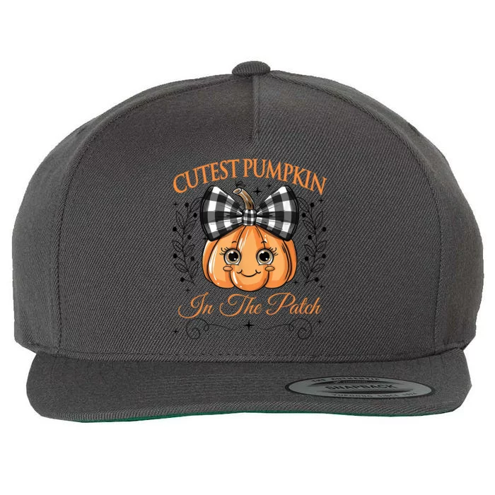 Cutest Pumpkin In The Patch Halloween Wool Snapback Cap