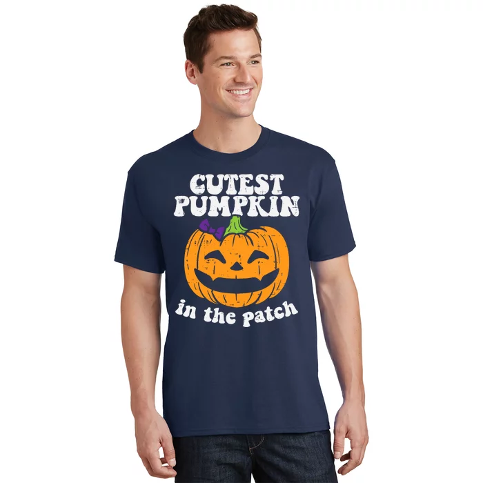 Cutest Pumpkin In The Patch Cute Halloween Girl T-Shirt