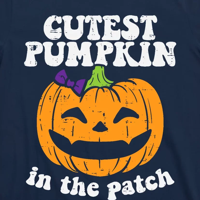 Cutest Pumpkin In The Patch Cute Halloween Girl T-Shirt