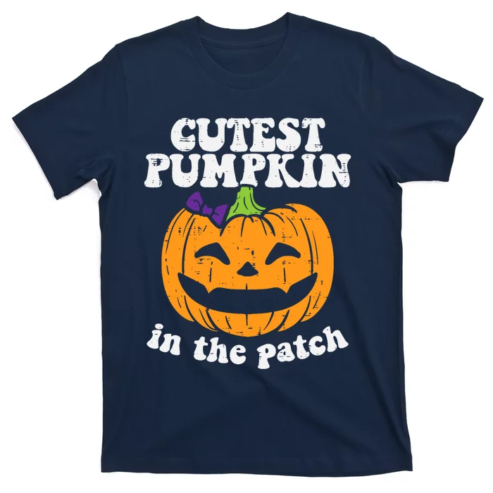 Cutest Pumpkin In The Patch Cute Halloween Girl T-Shirt