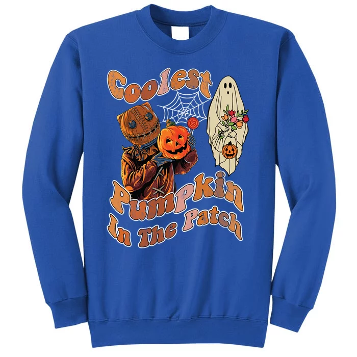 Coolest Pumpkin In The Patch Floral Ghost Funny Gift Sweatshirt