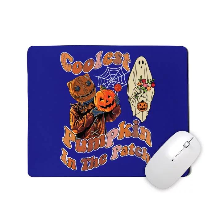 Coolest Pumpkin In The Patch Floral Ghost Funny Gift Mousepad