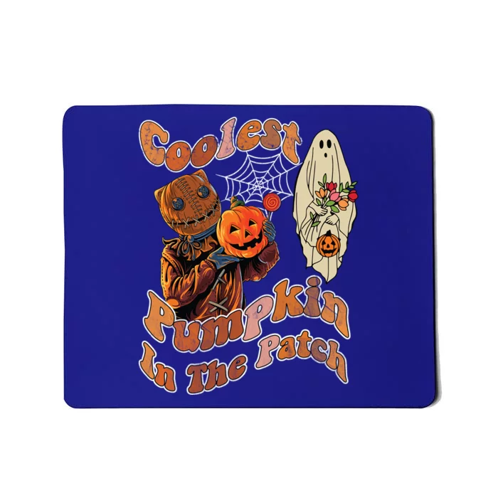 Coolest Pumpkin In The Patch Floral Ghost Funny Gift Mousepad