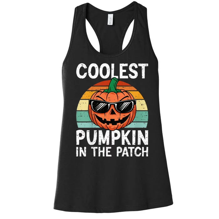 Coolest Pumpkin In The Patch Halloween Women's Racerback Tank