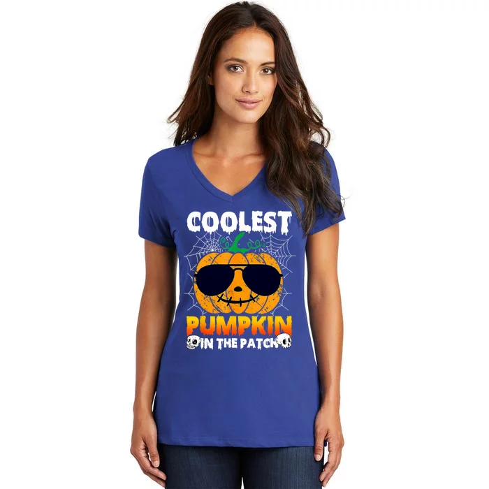 Coolest Pumpkin In The Patch Halloween Great Gift Women's V-Neck T-Shirt