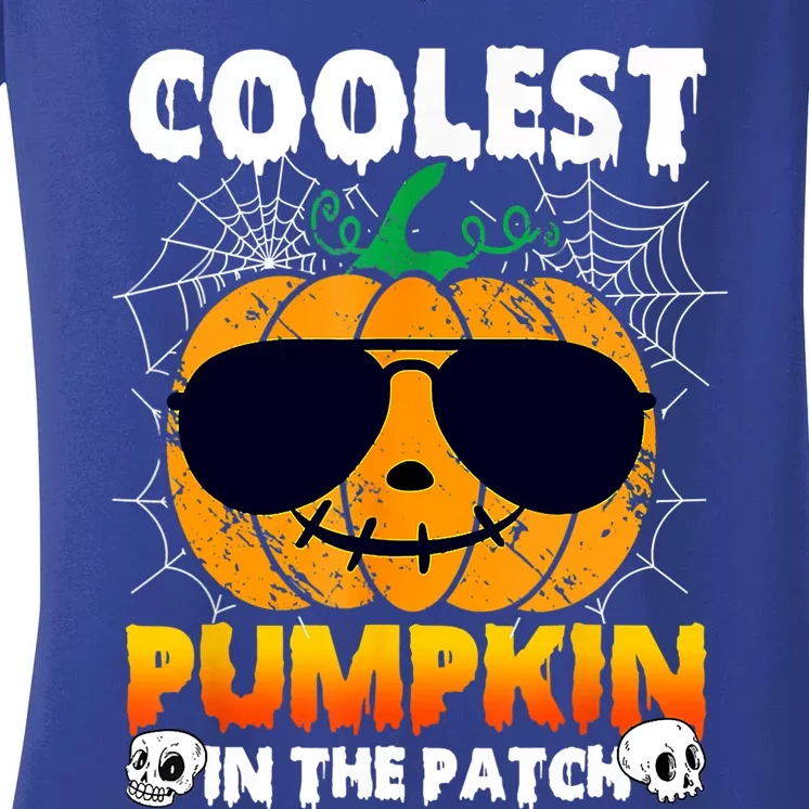 Coolest Pumpkin In The Patch Halloween Great Gift Women's V-Neck T-Shirt