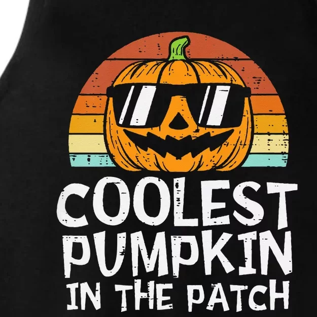 Coolest Pumpkin In The Patch Halloween Ladies Tri-Blend Wicking Tank