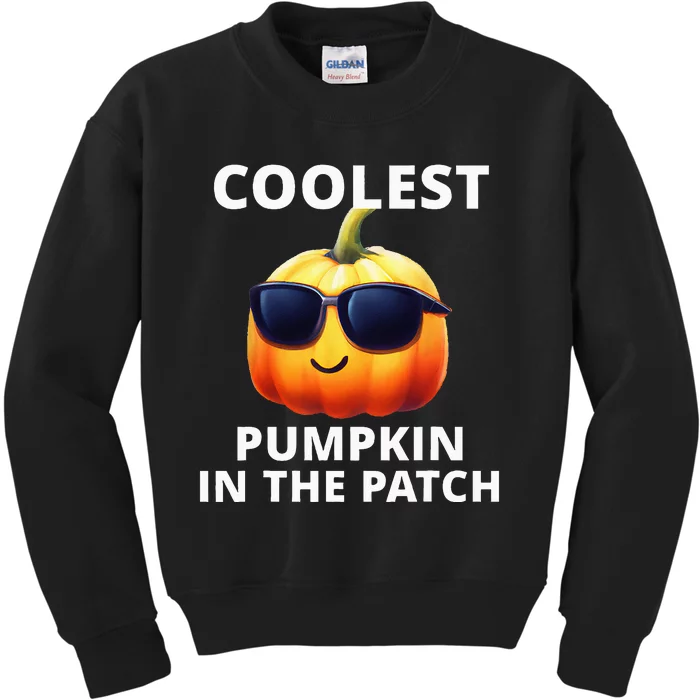 Coolest Pumpkin In The Patch Halloween Kids Kids Sweatshirt