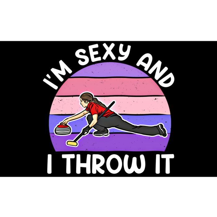 Curling Player IM Sexy And I Throw It Curler Funny Gift Bumper Sticker