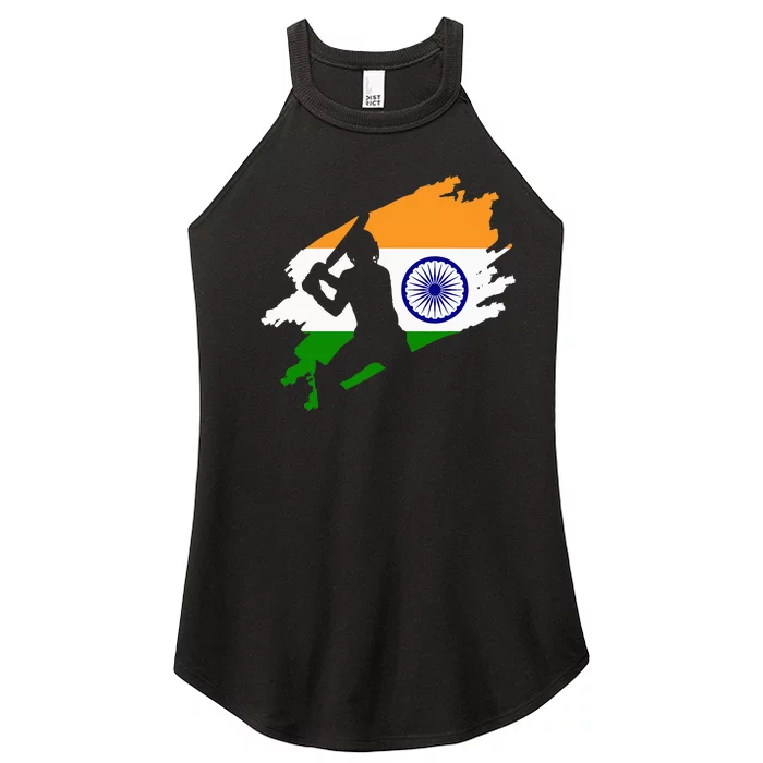 Cricket Patriotic India Sports Jersey Women’s Perfect Tri Rocker Tank