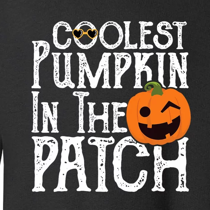 Coolest Pumpkin In The Patch Halloween Toddler Sweatshirt