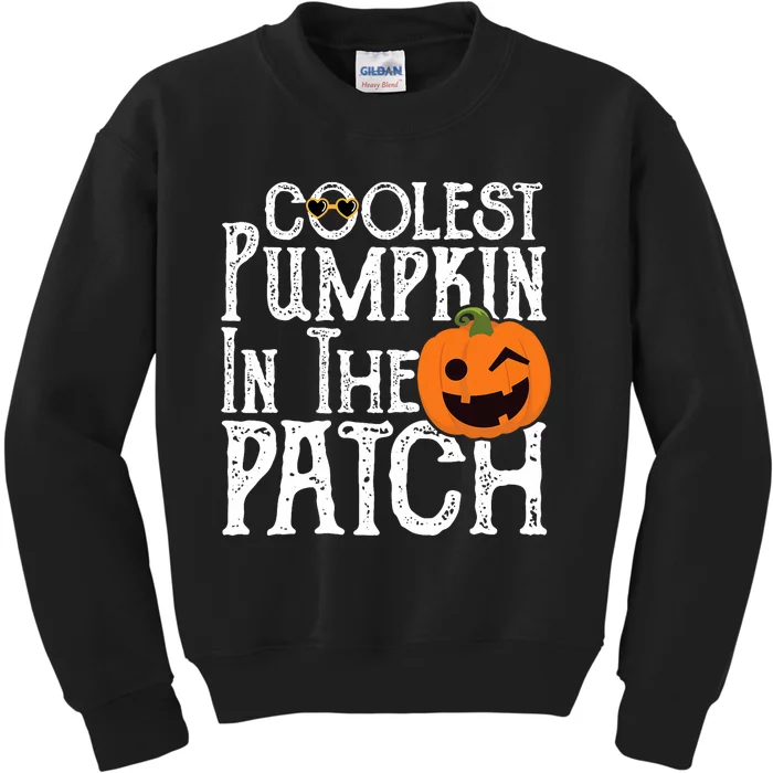 Coolest Pumpkin In The Patch Halloween Kids Sweatshirt