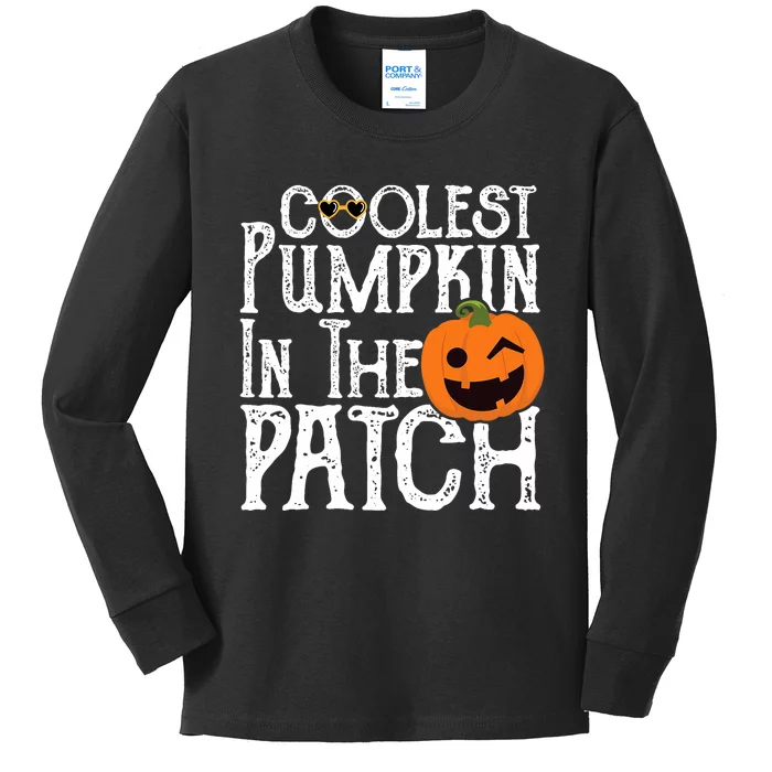 Coolest Pumpkin In The Patch Halloween Kids Long Sleeve Shirt