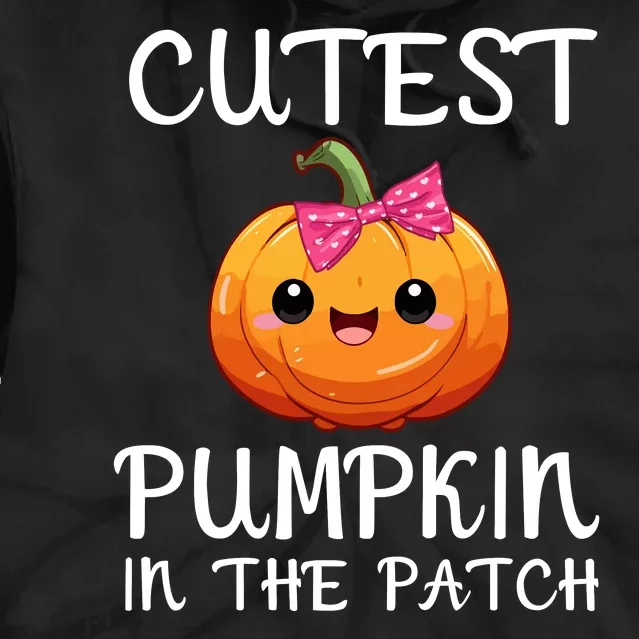 Cutest Pumpkin In The Patch Funny Halloween Thanksgiving Tie Dye Hoodie