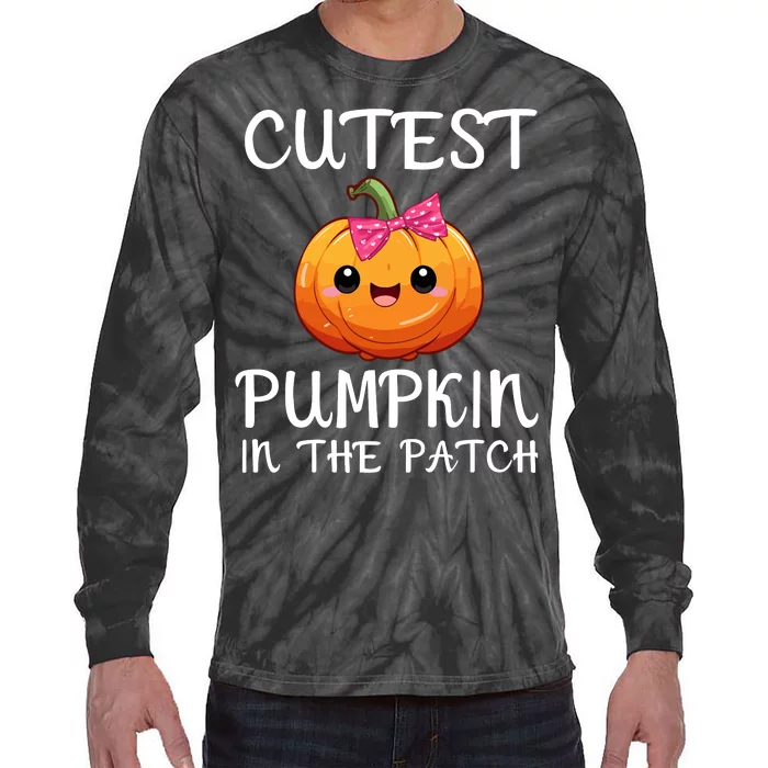 Cutest Pumpkin In The Patch Funny Halloween Thanksgiving Tie-Dye Long Sleeve Shirt