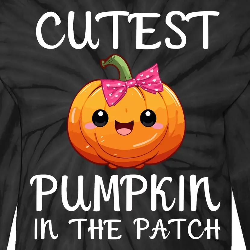 Cutest Pumpkin In The Patch Funny Halloween Thanksgiving Tie-Dye Long Sleeve Shirt