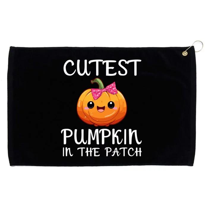 Cutest Pumpkin In The Patch Funny Halloween Thanksgiving Grommeted Golf Towel