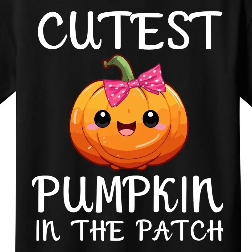 Cutest Pumpkin In The Patch Funny Halloween Thanksgiving Kids T-Shirt