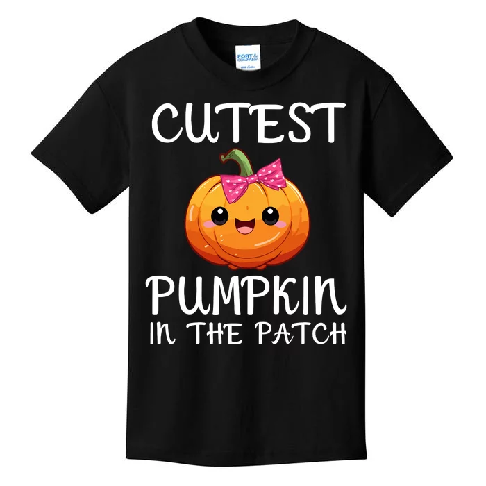 Cutest Pumpkin In The Patch Funny Halloween Thanksgiving Kids T-Shirt