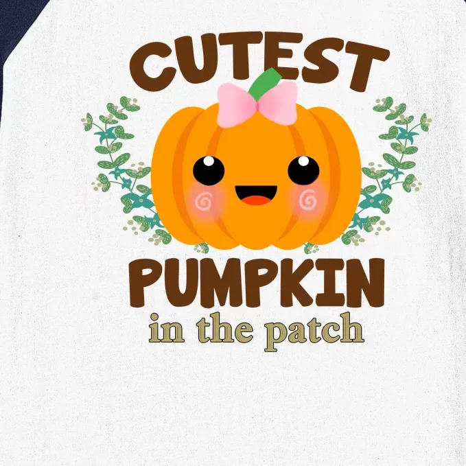 Cutest Pumpkin In The Patch October Baseball Sleeve Shirt