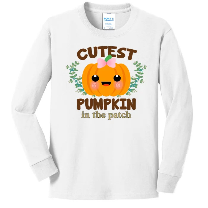 Cutest Pumpkin In The Patch October Kids Long Sleeve Shirt