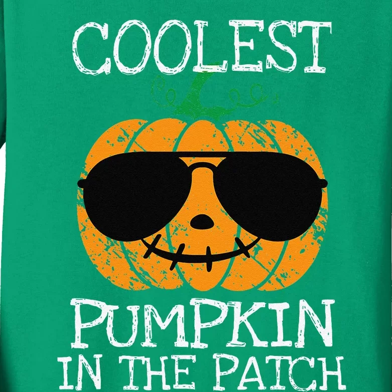 Coolest Pumpkin In The Patch Halloween Kids Long Sleeve Shirt