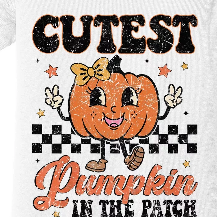 Cutest Pumpkin In The Patch Happy Halloween Baby Bodysuit