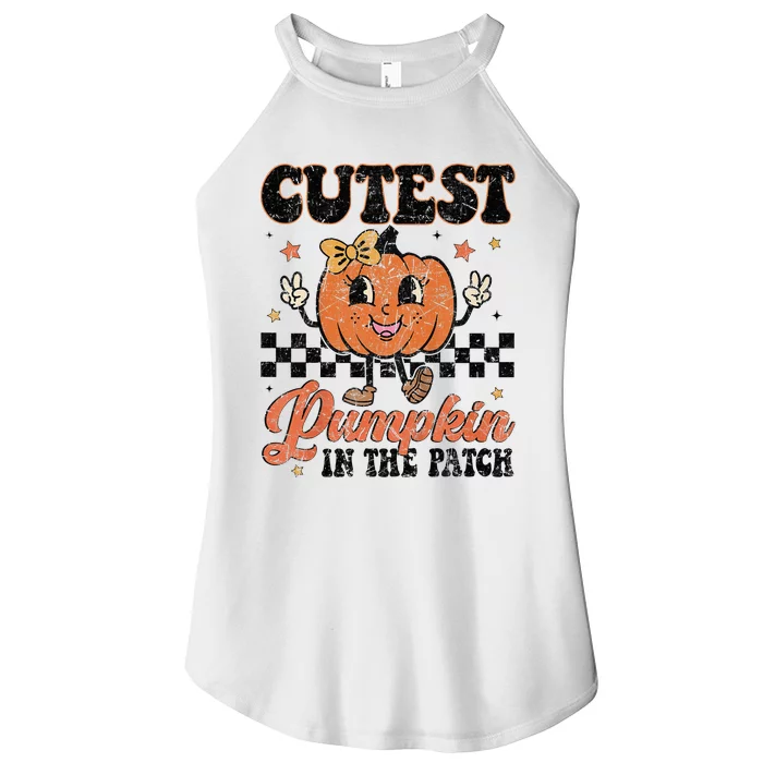 Cutest Pumpkin In The Patch Happy Halloween Women’s Perfect Tri Rocker Tank