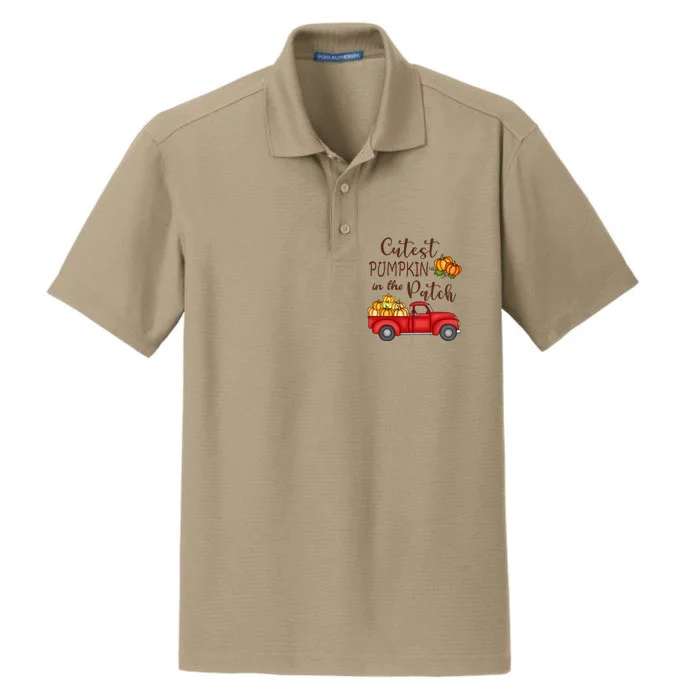 Cutest Pumpkin in The Patch Fall Halloween Dry Zone Grid Performance Polo