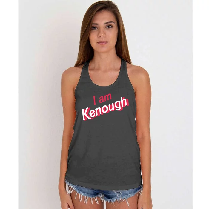 Cute Pinky I Am Kenough Funny I Am Kenough Women's Knotted Racerback Tank