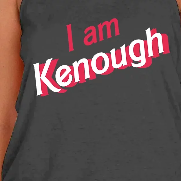 Cute Pinky I Am Kenough Funny I Am Kenough Women's Knotted Racerback Tank