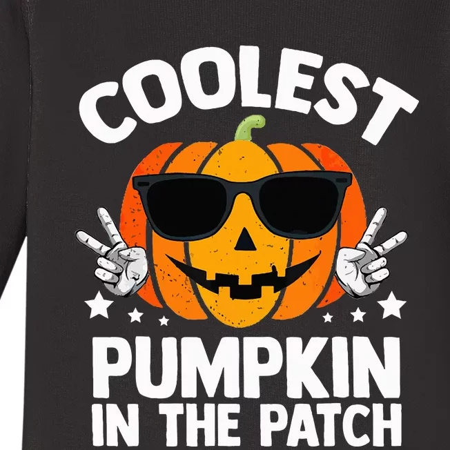 Coolest Pumpkin In The Patch Halloween Girls Baby Long Sleeve Bodysuit