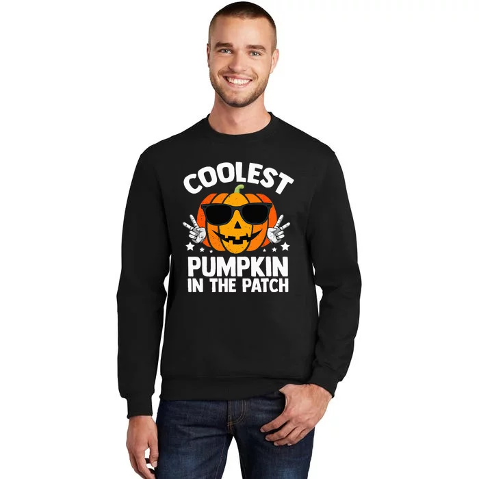 Coolest Pumpkin In The Patch Halloween Girls Tall Sweatshirt