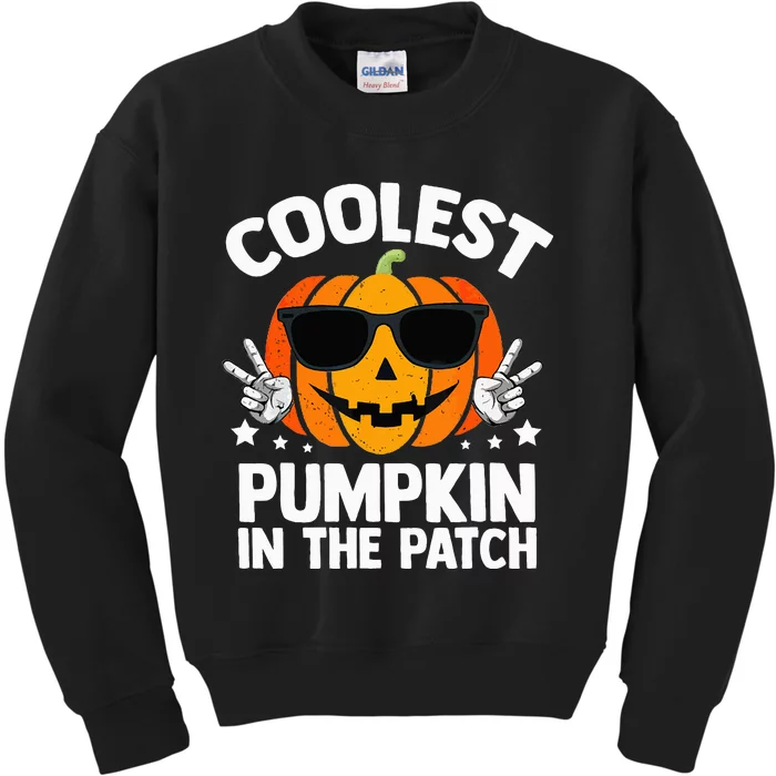 Coolest Pumpkin In The Patch Halloween Girls Kids Sweatshirt