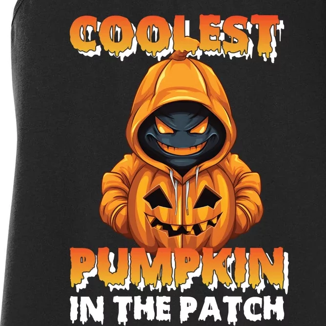 Coolest Pumpkin In The Patch Halloween Kids Design Women's Racerback Tank